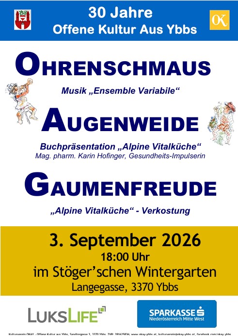 Karin Hofinger präsentiert Alpine Vitalküche bei Ohrenschmaus, Augenweide, Gaumenfreude in Ybbs